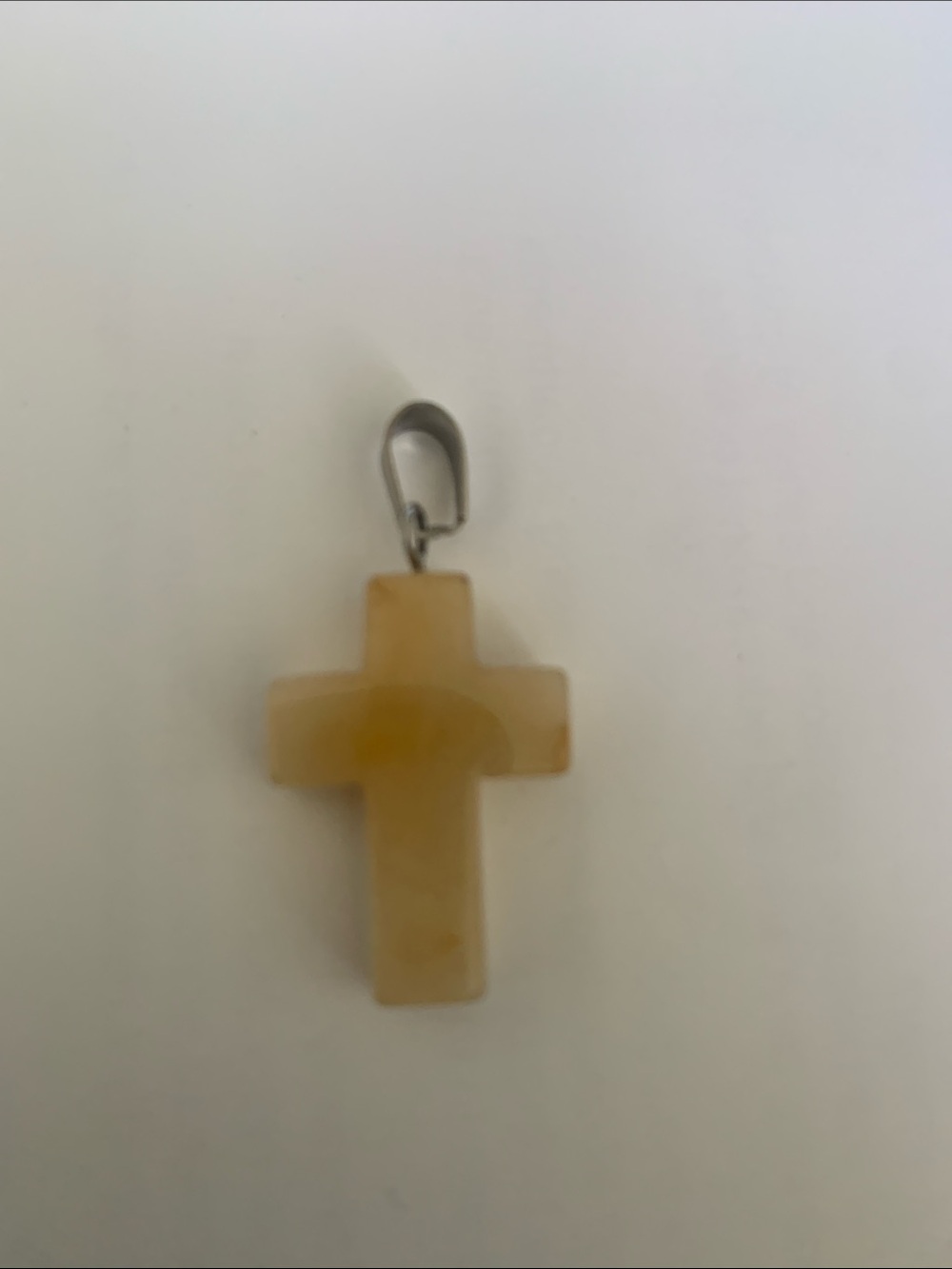 Polished Yellow Cross Pendant Necklace Charm